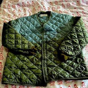 Men's Vintage Quilted Liner Jacket - Green and blue